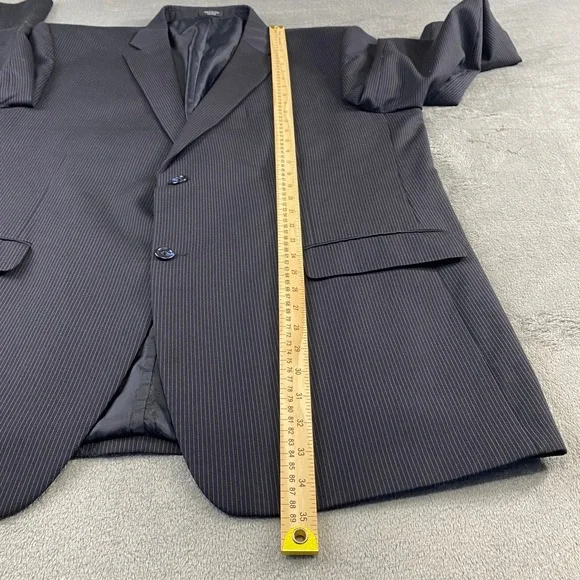 Jones New York Collection Men's L 48 Pinstripe Wool Suit‎ Jacket and Pants Set
